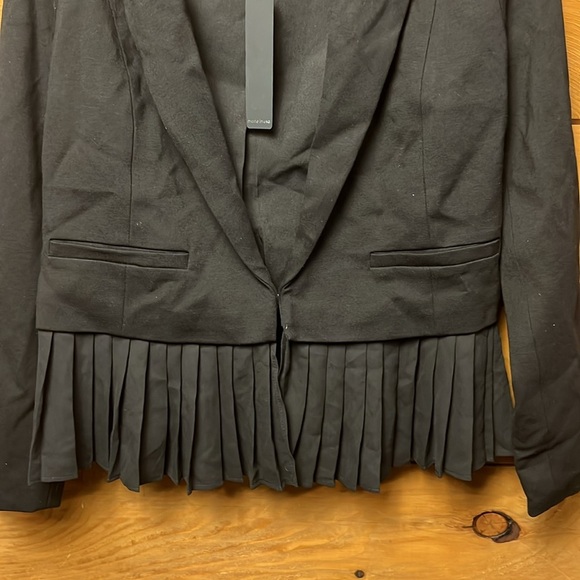 Krisa by Revolve Women’s‎ Black Blazer Fringe bottom hook closure XS Oversized - Picture 4 of 12